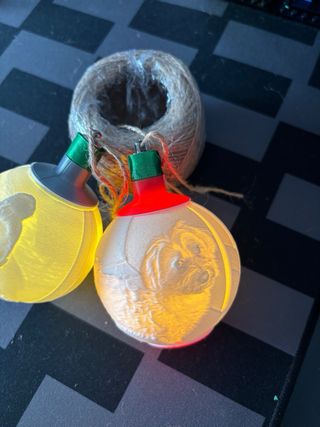 Bola Navidad Personalizada Foto Luz