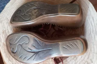 Sandalias de cuña mujer marrones