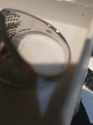 Anillo Plata Ley Esmeralda Rectangular