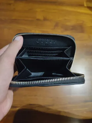 Portafoglio Gucci nero con strisce