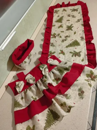 Completo cucina natalizio copriforno runner presin