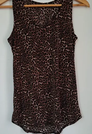 Camisa mujer leopardo negra y marrón