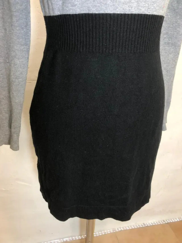 Vestido Mango Gris y Negro