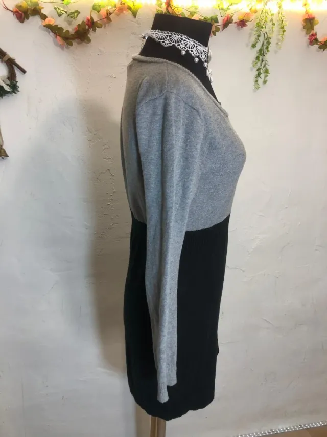 Vestido Mango Gris y Negro