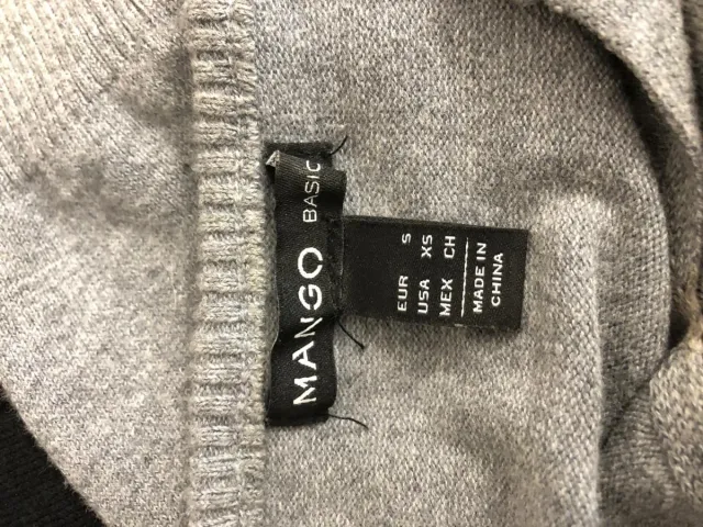 Vestido Mango Gris y Negro