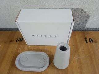 Set Vaso e Piatto in Cemento Color Pietra