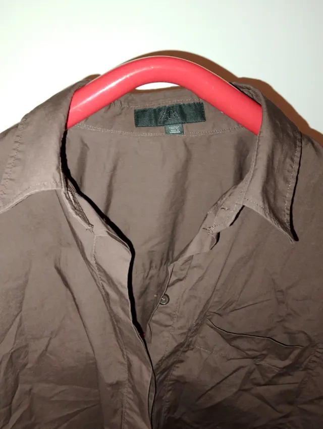 Completo Zara camicione e pantaloncino marrone