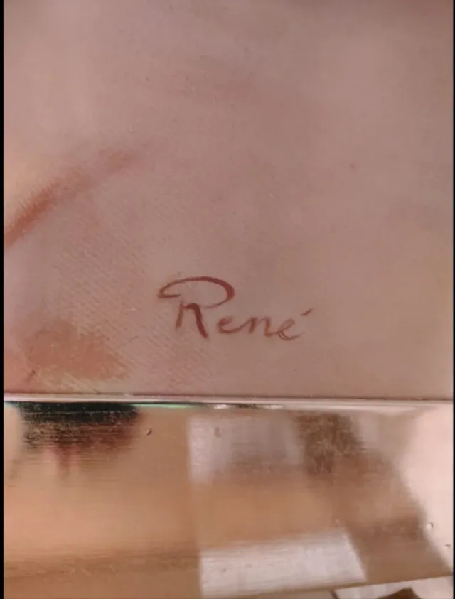 Cuadro mujer firma René