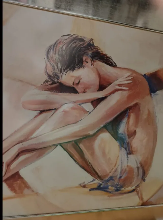 Cuadro mujer firma René