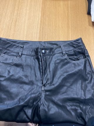 Pantalón símil piel Brownie negro Talla M