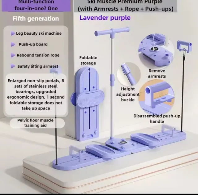 Macchina per esercizi 4 in 1 Viola