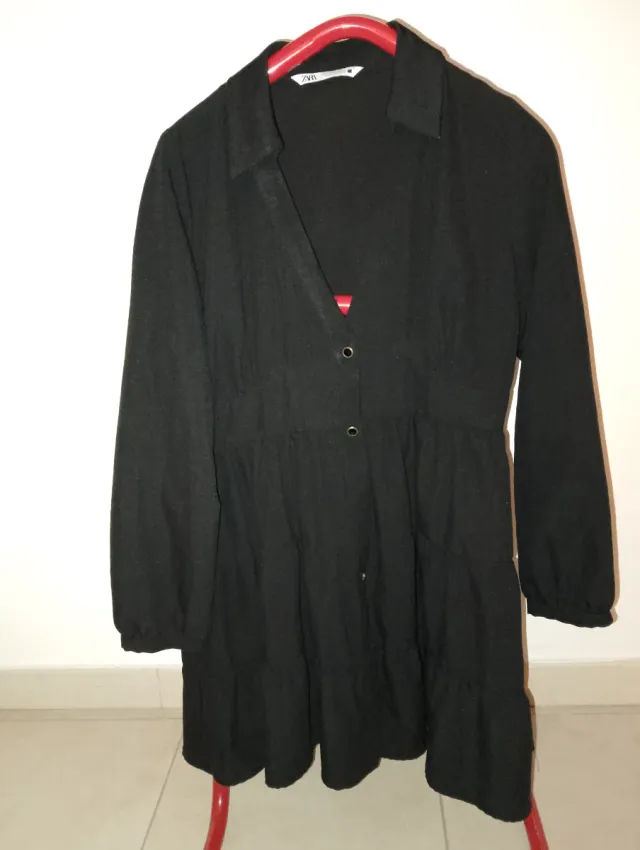 Vestito Zara nero con bottoni