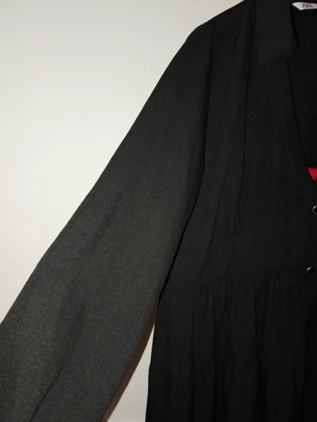 Vestito Zara nero con bottoni