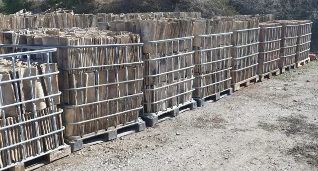 Tejas antiguas de barro