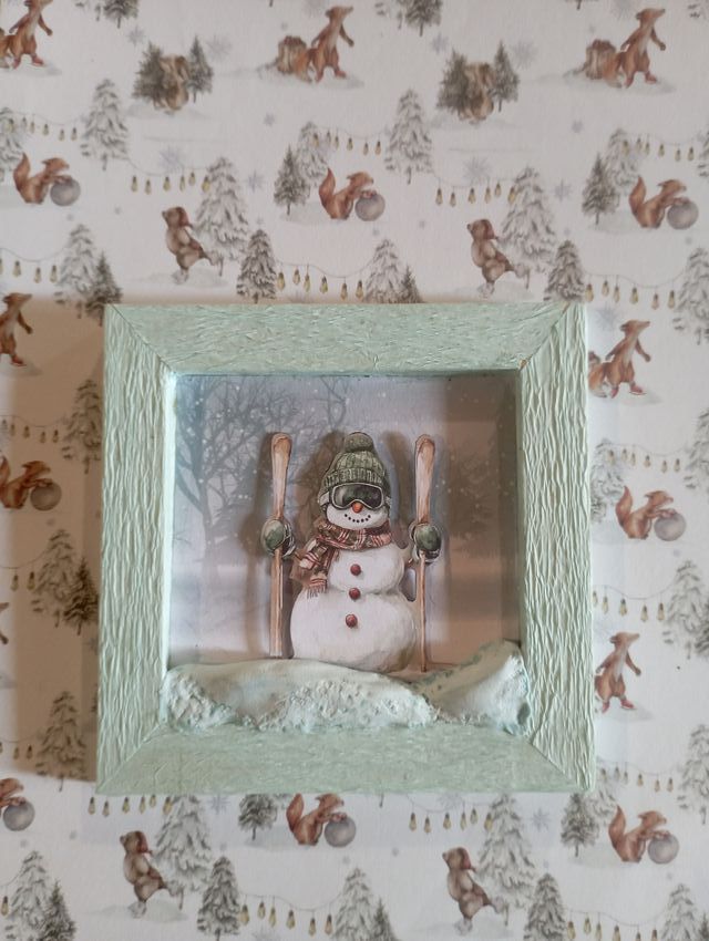 Quadretto Natale Pupazzo Neve