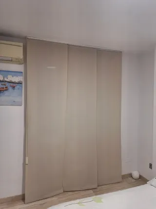 Paneles Japoneses con rieles y cortinas