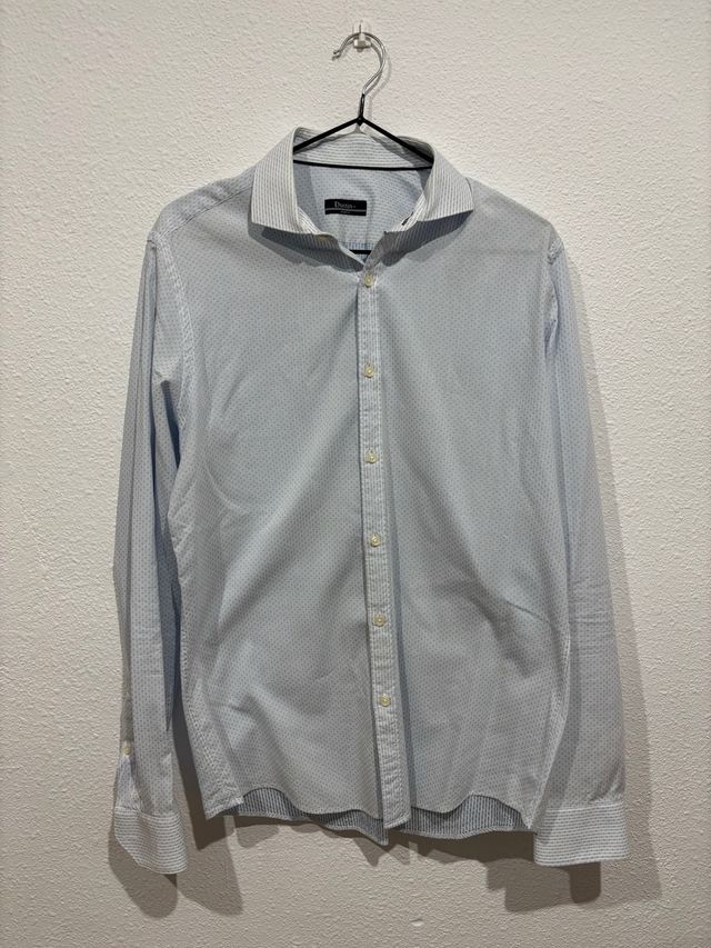 Camisa Dustin Custom Fit Azul