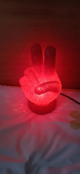 Lámpara Mano Paz Roja