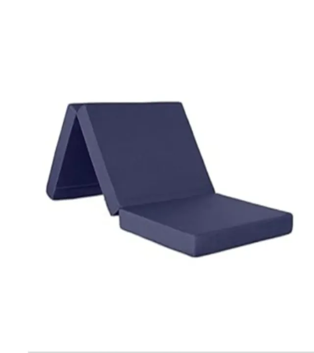 Colchón Plegable Azul premium con cierre y asa.