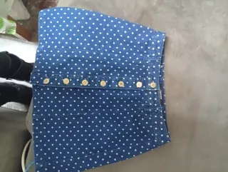 Falda de lunares botones talla 38