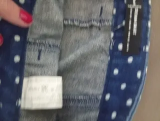 Falda de lunares botones talla 38