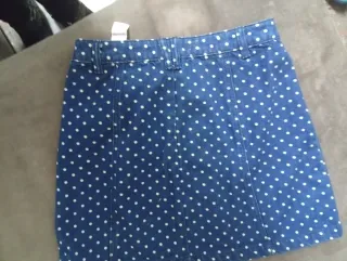 Falda de lunares botones talla 38