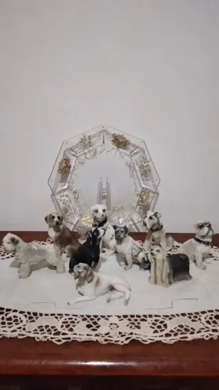 Set decorazioni vintage cani