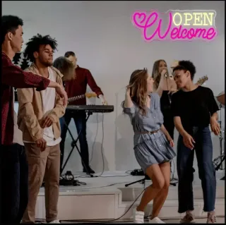 Lampada Neon Led "OPEN WELCOME"