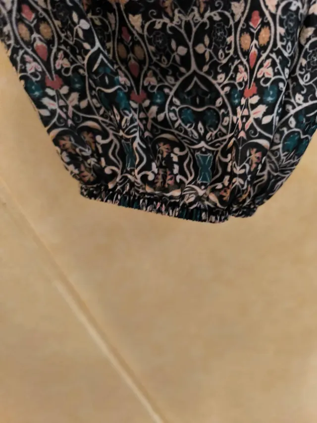 Blusa estampada manga tres cuartos