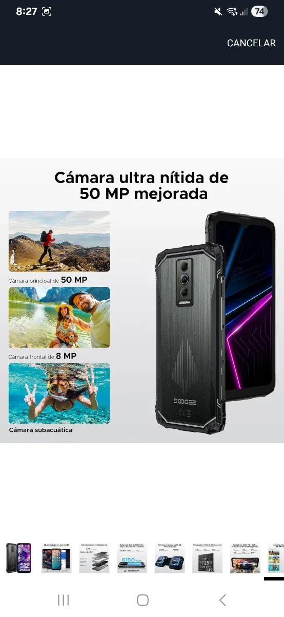 DOOGEE Móvil 256GB Negro/Gris NUEVO