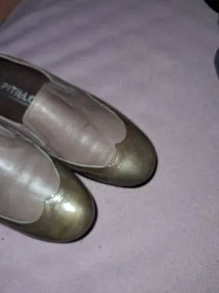 Zapatos Pitillos Beige/Marrón Talla 36