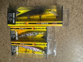 Señuelos de Pesca Herakles DOGO 110SF y SNAKE 95SP