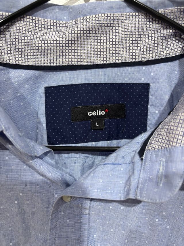 Camisa Celio Azul Talla L