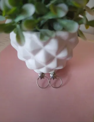 PENDIENTES ARO Y ESTRELLA