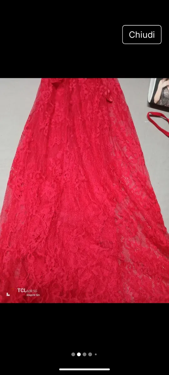 Completo intimo rosso pizzo