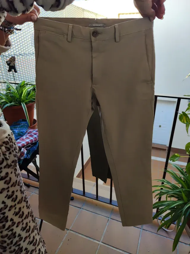 Pantalón chino Mango beige hombre