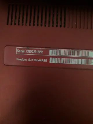 Portátil HP Negro no power lead to check