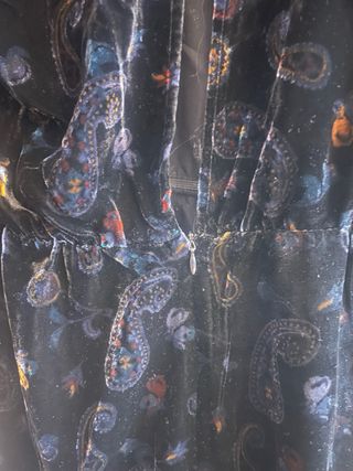 Vestido terciopelo estampado espalda descubierta