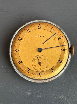 Reloj Cimier Suizo Dorado