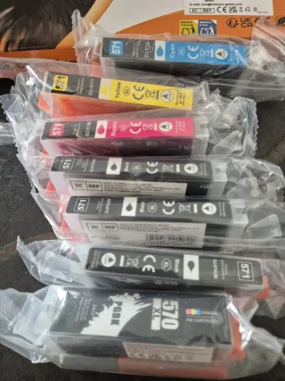 Cartuchos Tinta D&C 570 XL PGBK y 571 Negro