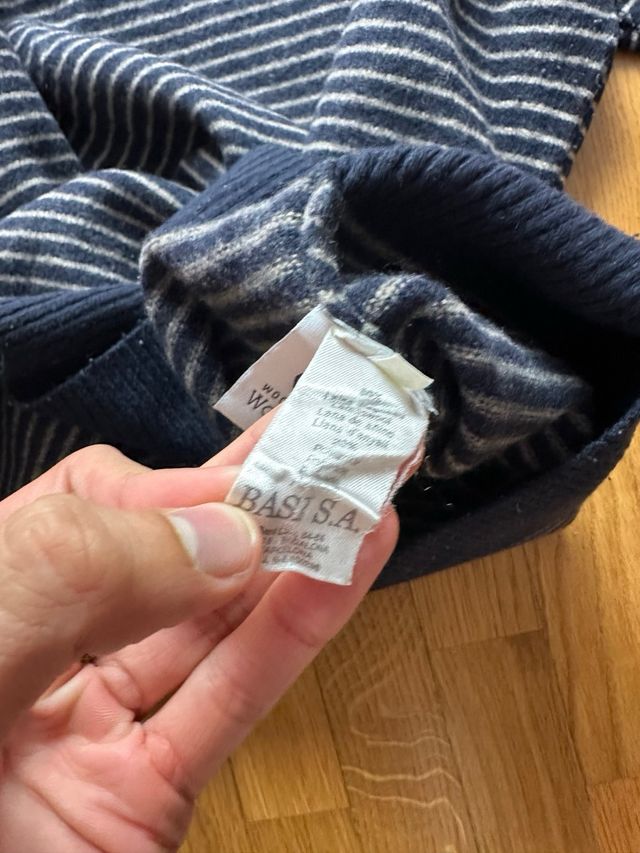 Jersey Lacoste V-Neck Rayas Vintage 90s Y2K