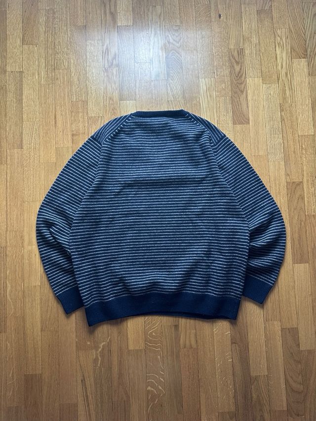 Jersey Lacoste V-Neck Rayas Vintage 90s Y2K