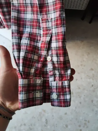 Camisa SFERA cuadros roja y blanca Talla M 38