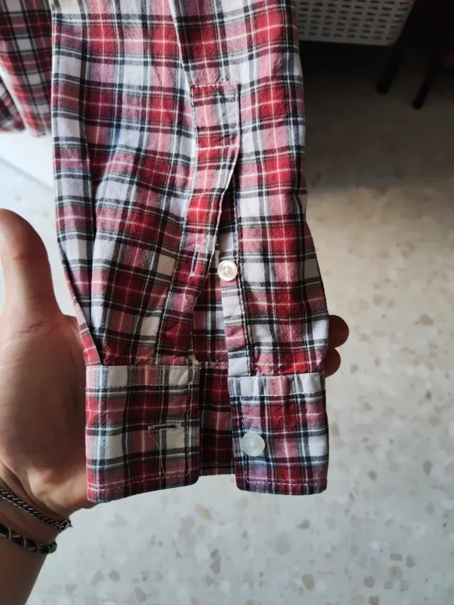 Camisa SFERA cuadros roja y blanca Talla M 38