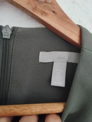 Vestido Caqui Oficina con Cinturón