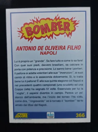 Score Calciatori 1991-1992 Careca Napoli