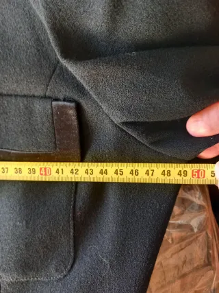 Traje lana Falda y Chaqueta Negro Talla 44