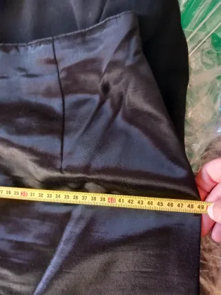 Traje lana Falda y Chaqueta Negro Talla 44