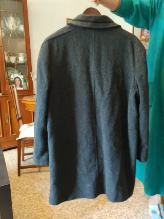 Chaqueta de paño gris mujer