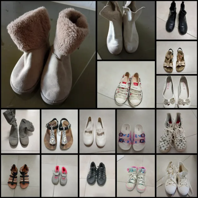 Lotto 15 paia scarpe bambina